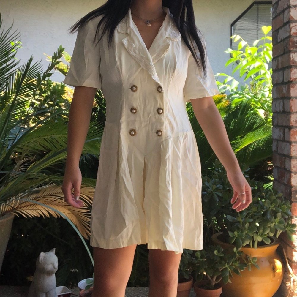 Vintage Off White Romper